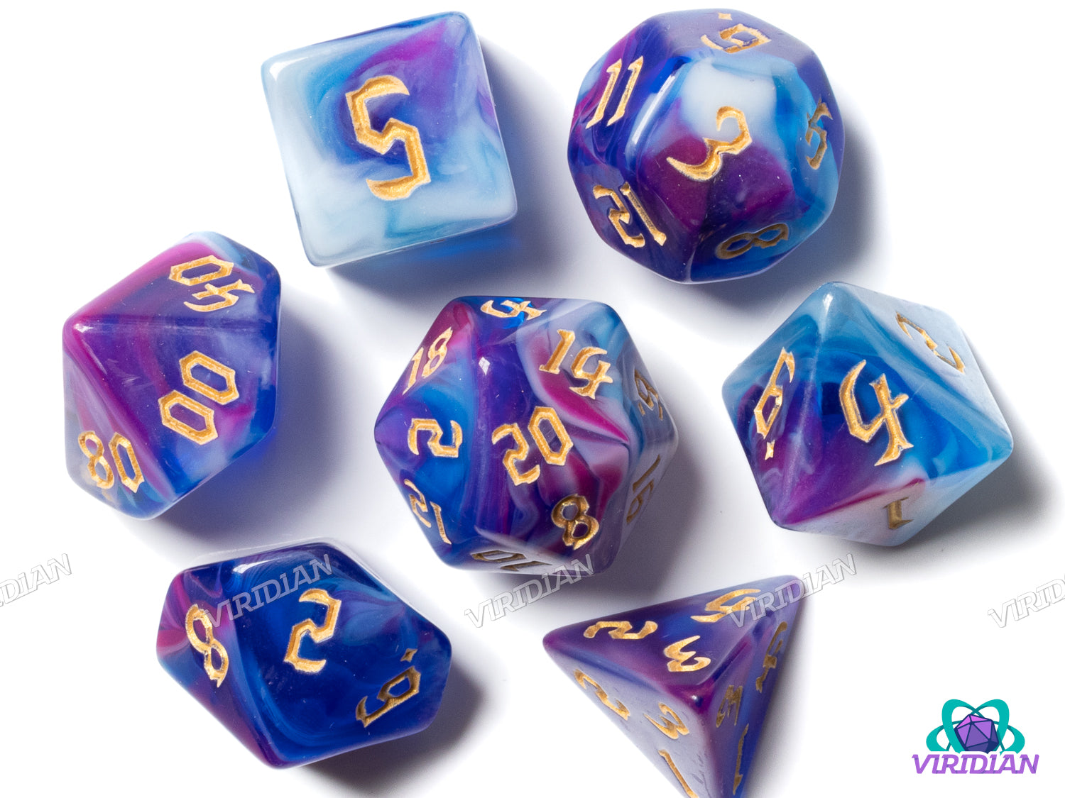 Galaxywine | Acrylic Polyhedral Dice (7)