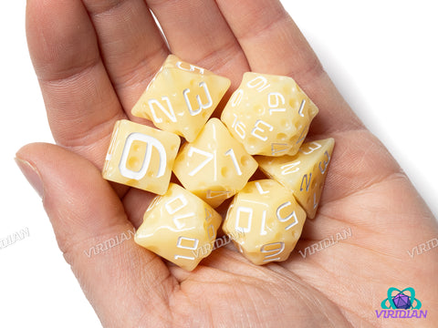Swiss Cheese | Dice, Cream-Colored w Swiss 