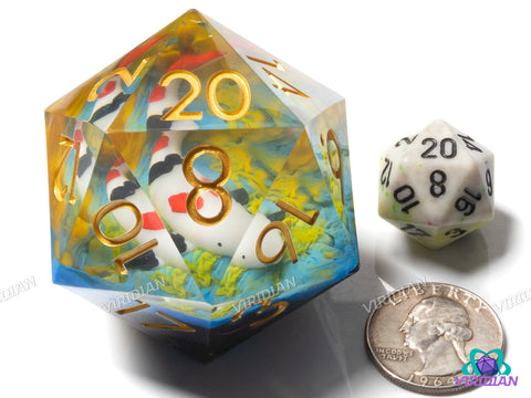 Lost Koi Aquarium (D20) | Giant 55mm Resin D20