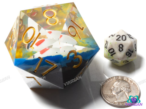 Lost Koi Aquarium (D20) | Giant 55mm Resin D20