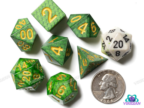 Dragon Storm Silicone Scale Dice (Green) | Silicone Dice Set (7)