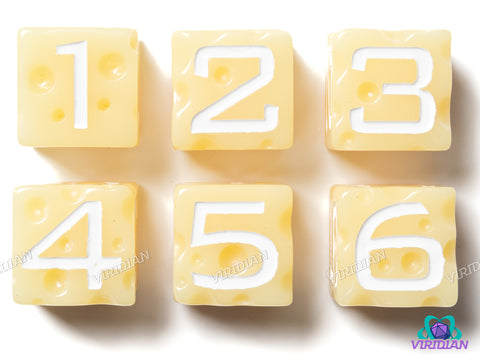 Swiss Cheese D6s (Set of 6) | Cream w 