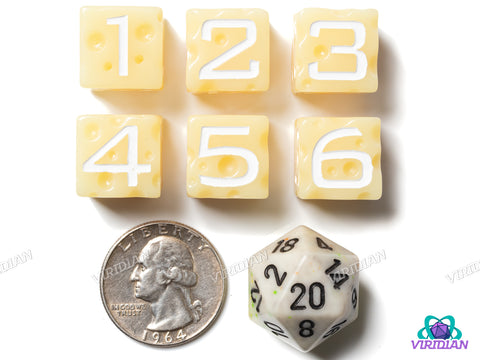 Swiss Cheese D6s (Set of 6) | Cream w 