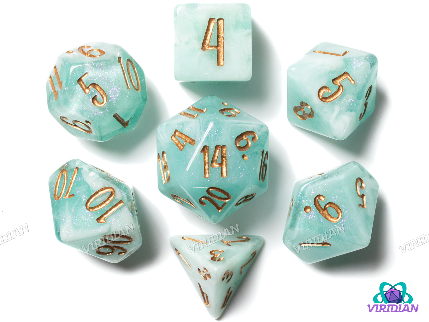 Blossom & Bloom: Chicory | Blackstone Bureau | Resin Dice Set (7)