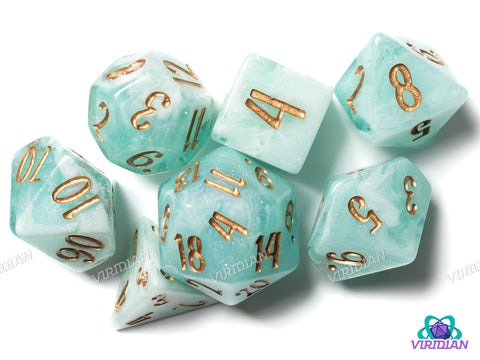 Blossom & Bloom: Chicory | Blackstone Bureau | Resin Dice Set (7)
