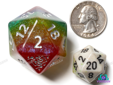 2026 Rainbow Chonk D20 | New Year Celebration Die | Giant Resin Die (1)