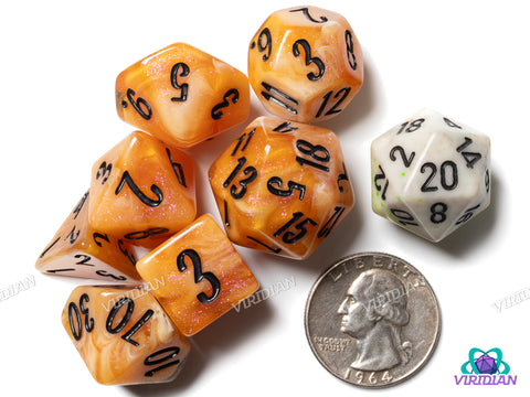 Blossom & Bloom: Marigold | Blackstone Bureau | Resin Dice Set (7)