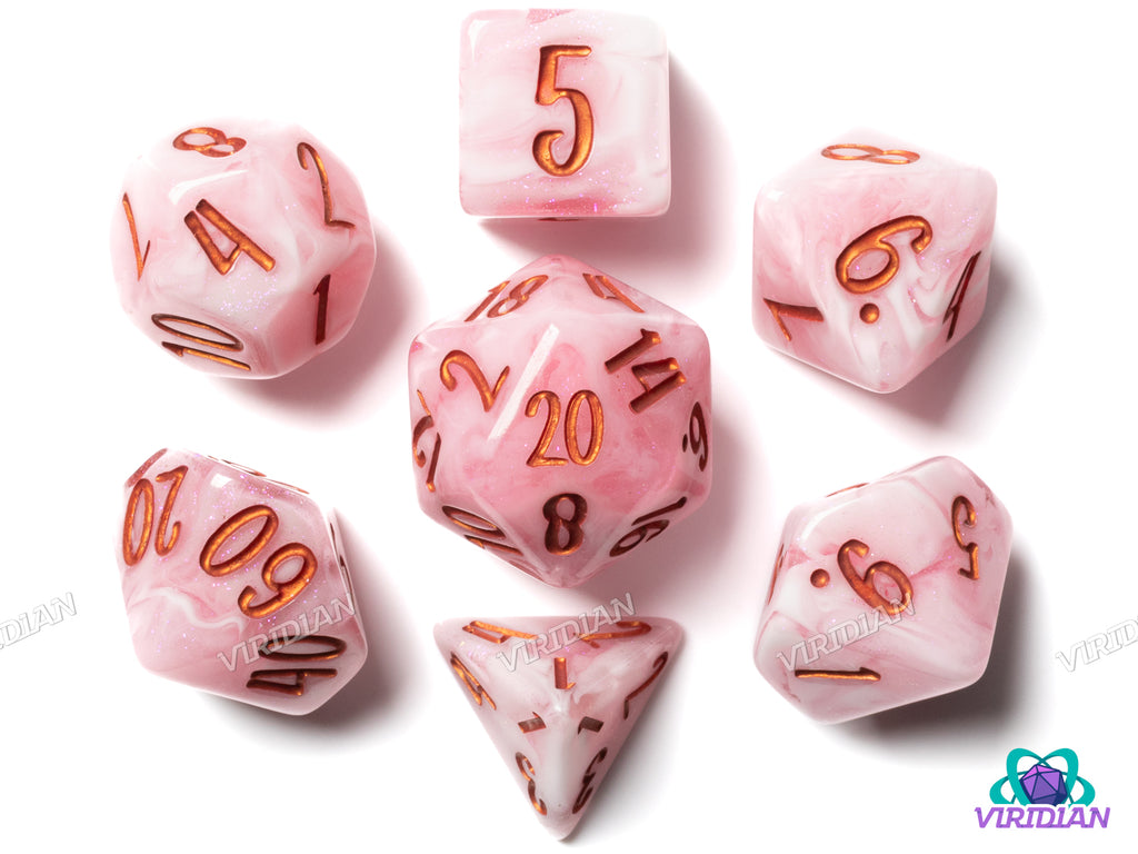 Blossom & Bloom: Cosmos | Viridian Dice X Blackstone Bureau | Resin Dice Set (7)