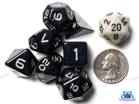 GALAXY: Starfall (Silver) | Resin Polyhedral Dice Set (7)