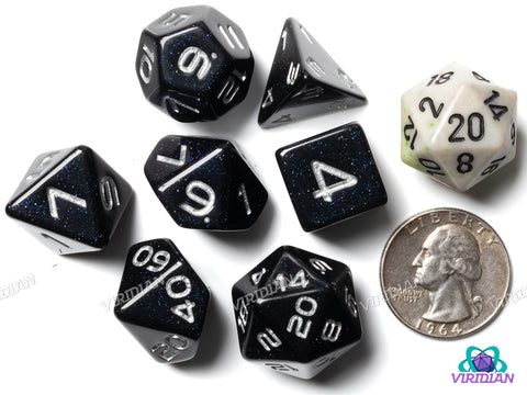 GALAXY: Starfall (Silver) | Resin Polyhedral Dice Set (7)