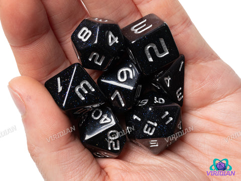 GALAXY: Starfall (Silver) | Resin Polyhedral Dice Set (7)