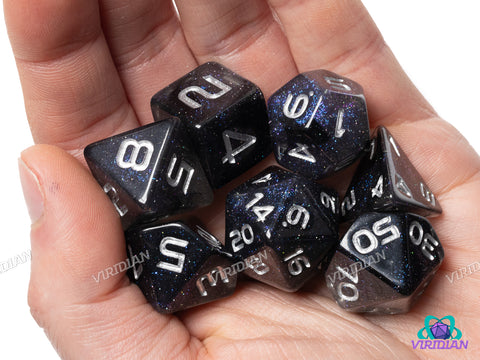 GALAXY: Vector (Silver) | Resin Polyhedral Dice Set (7)