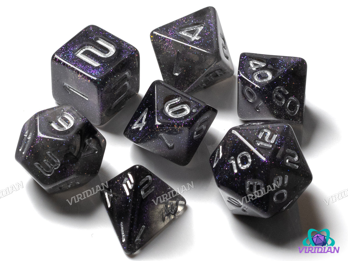 GALAXY: Vector (Silver) | Space-Themed | Resin Polyhedral Dice Set (7 ...