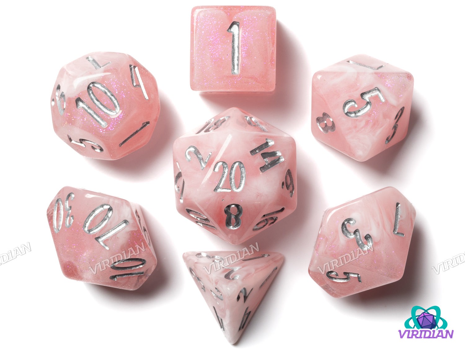 Blossom & Bloom: Gerbera Daisy | Blackstone Bureau | Resin Dice Set (7)