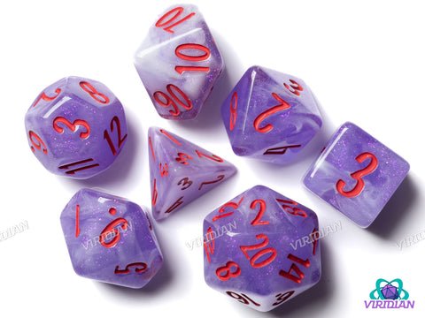 Blossom & Bloom: Wisteria | Blackstone Bureau | Resin Dice Set (7)
