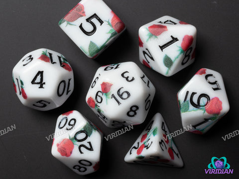 Encore! Rose Matte Print | Acrylic Polyhedral Dice (7)