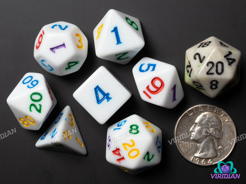 Rainbow Ink Polyhedral Set | Acrylic Polyhedral Dice (7)