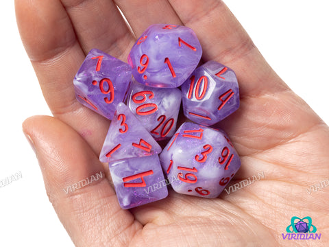 Blossom & Bloom: Wisteria | Blackstone Bureau | Resin Dice Set (7)