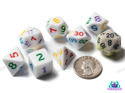 Rainbow Ink Polyhedral Set | Acrylic Polyhedral Dice (7)