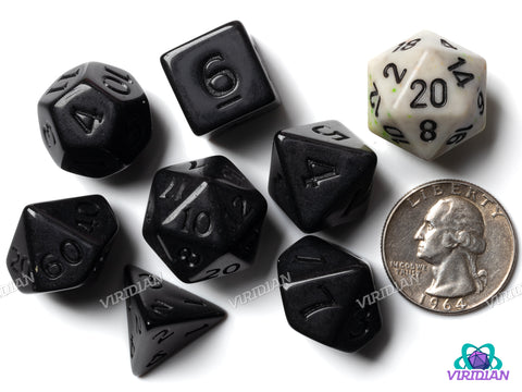 The Blackest Black (Dice) | Acrylic Polyhedral Dice Set (7)
