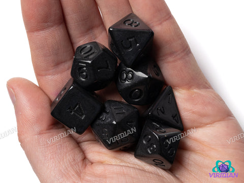 The Blackest Black (Dice) | Acrylic Polyhedral Dice Set (7)