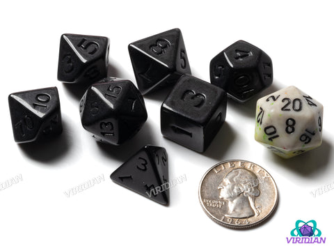 The Blackest Black (Dice) | Acrylic Polyhedral Dice Set (7)