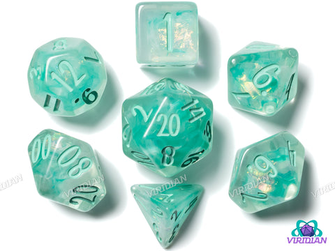 Sparkling Magic Sea | Resin Polyhedral Dice (7)