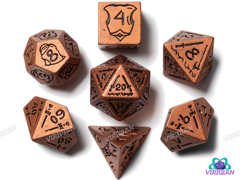 Bronze Fighter | Resin Polyhedral Dice (7)
