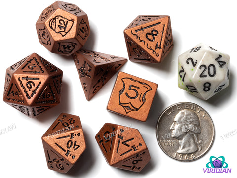 Bronze Fighter | Resin Polyhedral Dice (7)