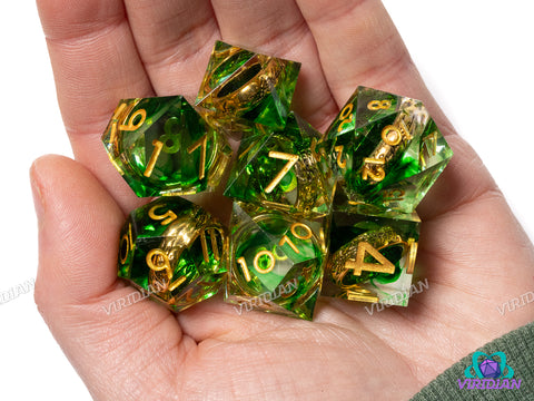 Murkwood (w The One Ring) | LOTR, Sauron Ring Inside |Resin Polyhedral Dice (7)