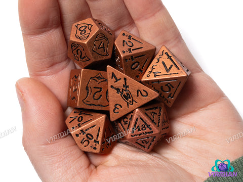 Bronze Fighter | Resin Polyhedral Dice (7)