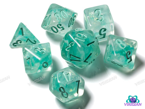 Sparkling Magic Sea | Resin Polyhedral Dice (7)