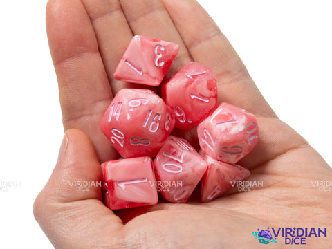 Blossom & Bloom: Carnation | Blackstone Bureau | Resin Dice Set (7)