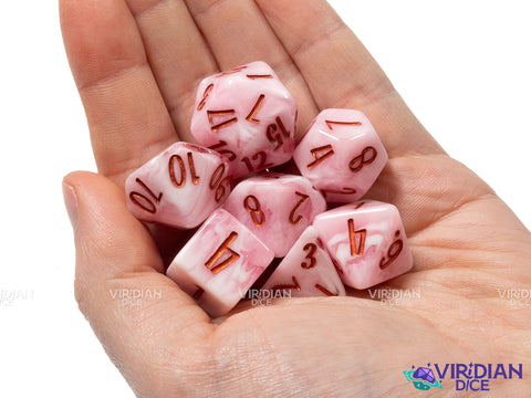 Blossom & Bloom: Cosmos | Viridian Dice X Blackstone Bureau | Resin Dice Set (7)