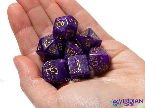 Shimmering Llama:  Zippy | Acrylic Polyhedral Dice (7)