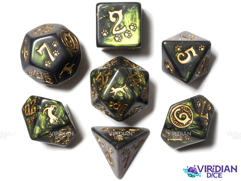 Cats Dice Set: Pixel | Acrylic Polyhedral Dice (7)