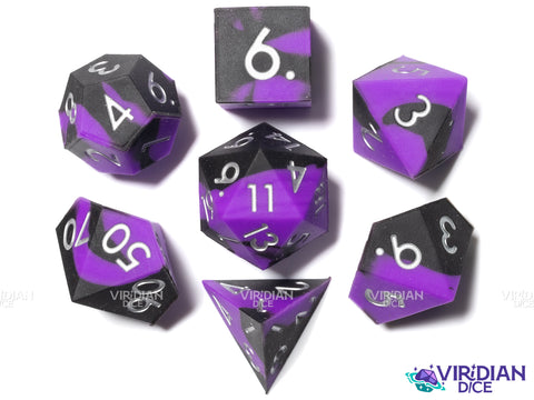 Purple & Black Silicone (Set) | Polyhedral Dice Set (7)