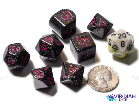 Shimmering Llama: Spitty | Rough Texture | Acrylic Polyhedral Dice (7)