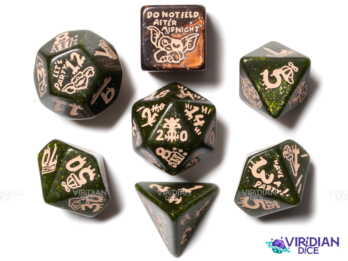 Gremlins RPG Dice Set | Acrylic Polyhedral Dice (7)