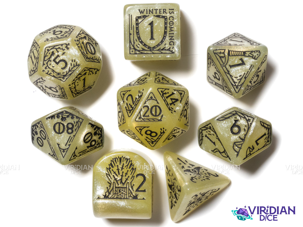 Game of Thrones: Stark Dice Set | Acrylic Polyhedral Dice (7)