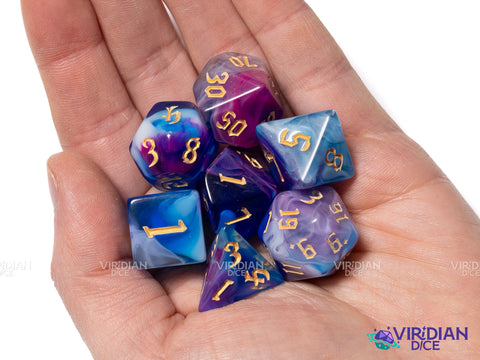 Galaxywine | Acrylic Polyhedral Dice (7)