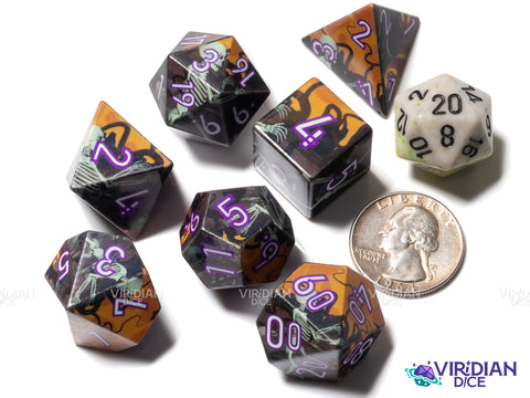 Halloween Print (B-Grade) | Acrylic Polyhedral Dice (7)