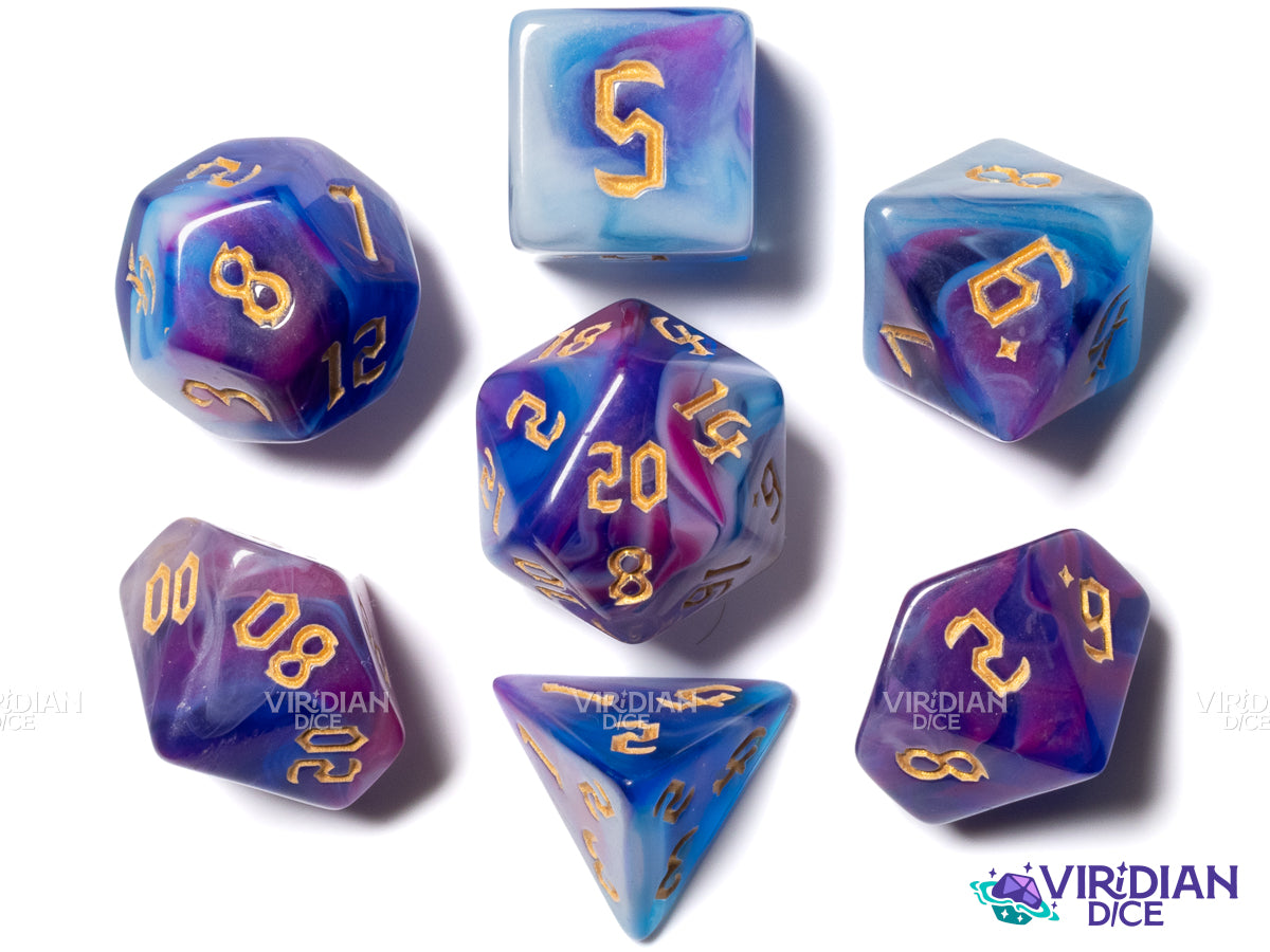 Galaxywine | Acrylic Polyhedral Dice (7)