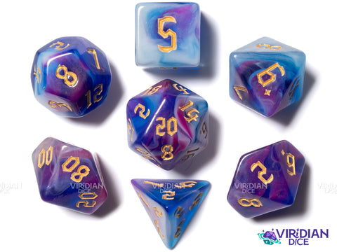 Galaxywine | Acrylic Polyhedral Dice (7)