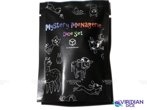 Mystery Menagerie Dice Pack by Q Workshop | Acrylic Polyhedral Dice (7)