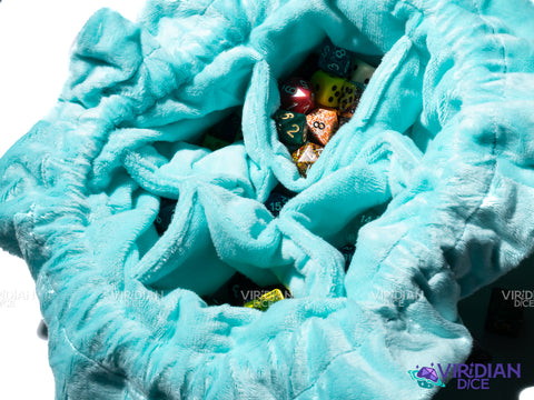 Flannel Dice Bag w Stars... (Except When Scales) | Rainbow, Blue-Green, Red-Orange | Storage Pouch (1)