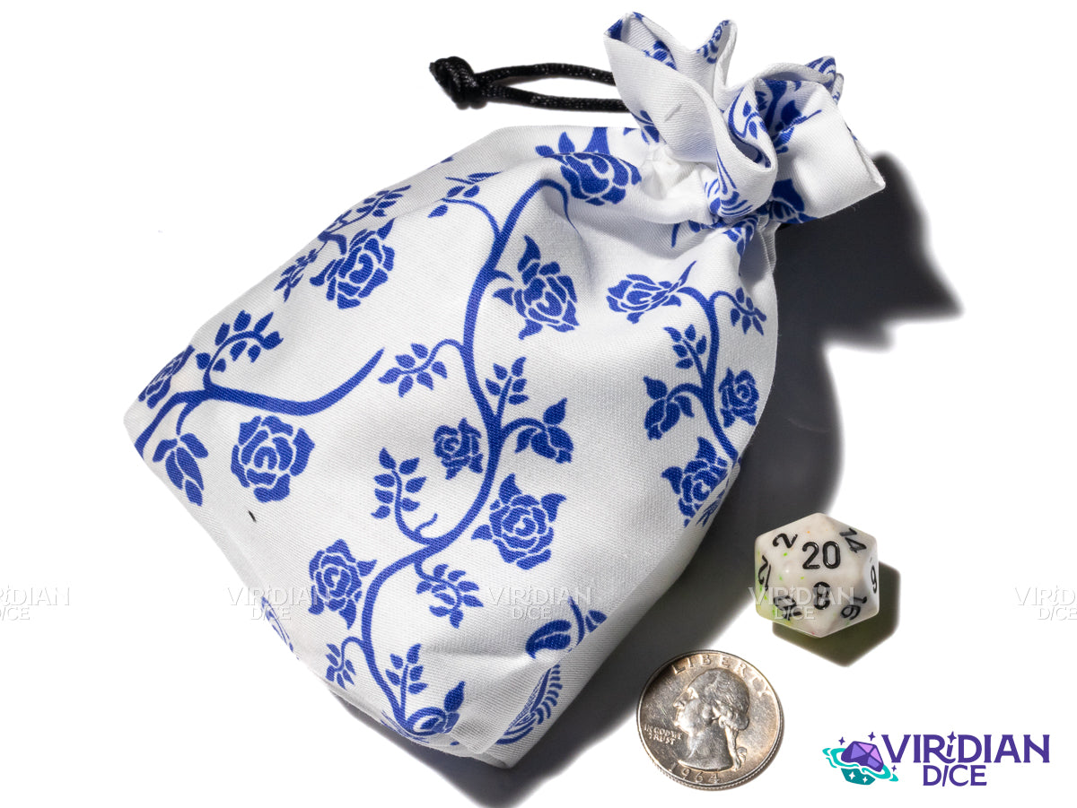 Full Art Dice Pouch: Porcelain | Delft Design | Dice Bag