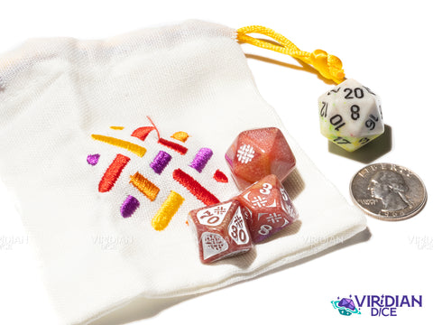 Wild Magic Dice | Gyld Specialty Wizard Dice | Acrylic Dice (3 + Bag)