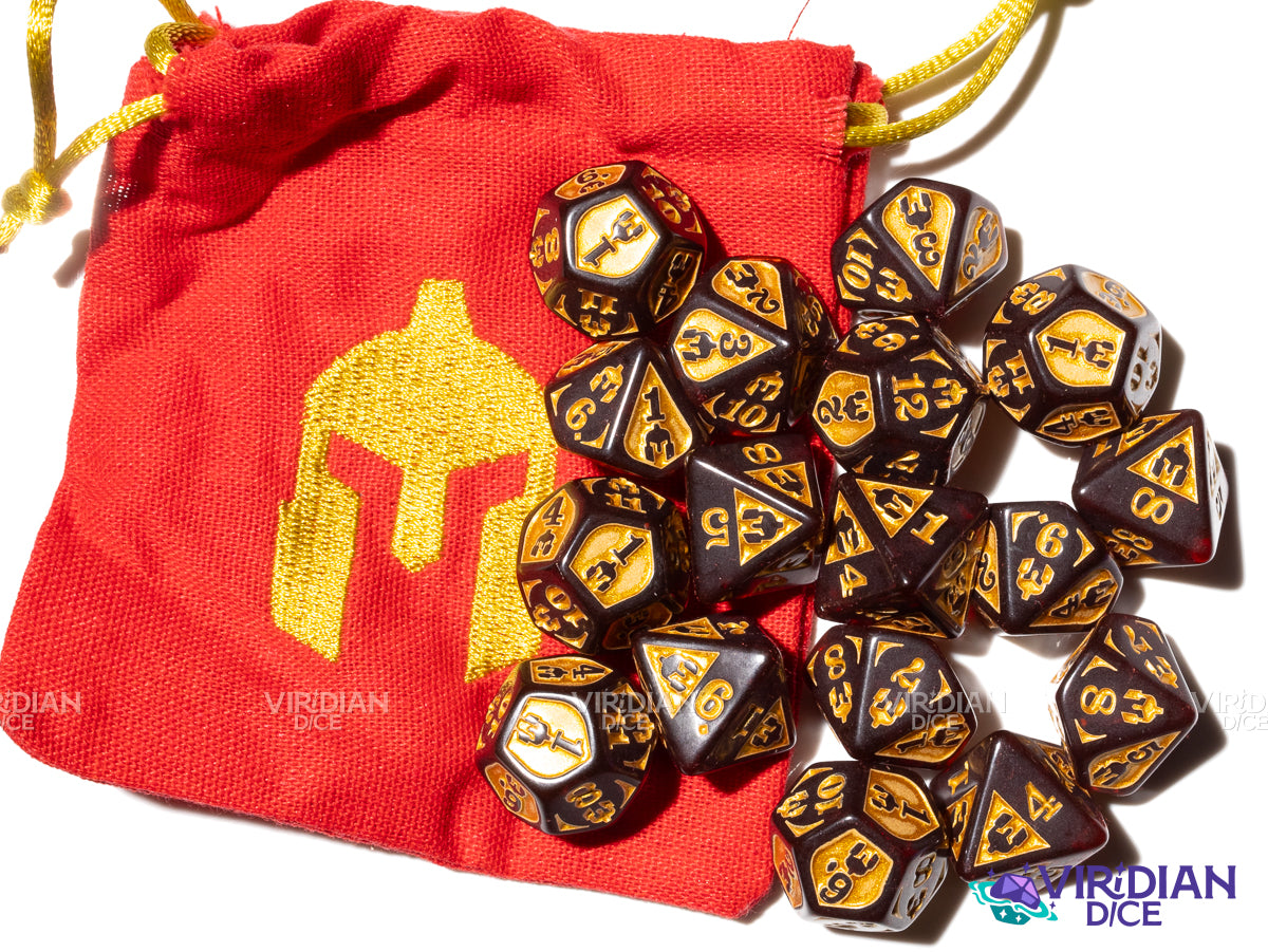 Superiority Dice | Gyld Specialty Fighter/Battlemaster Dice | Acrylic Dice (17 + Bag)