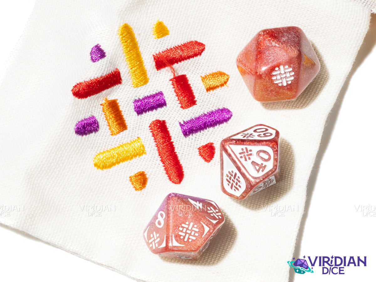 Wild Magic Dice | Gyld Specialty Wizard Dice | Acrylic Dice (3 + Bag)